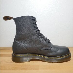 Dr. Martens Pascal Black Soft Leather Lace-Up Boots US 8